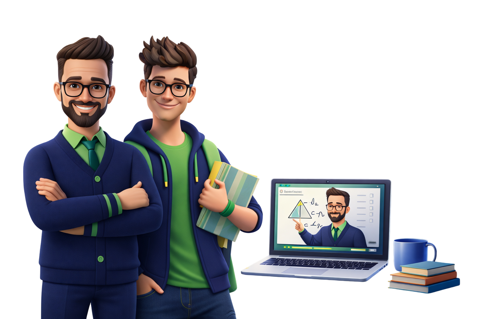 Students learning online with a tutor